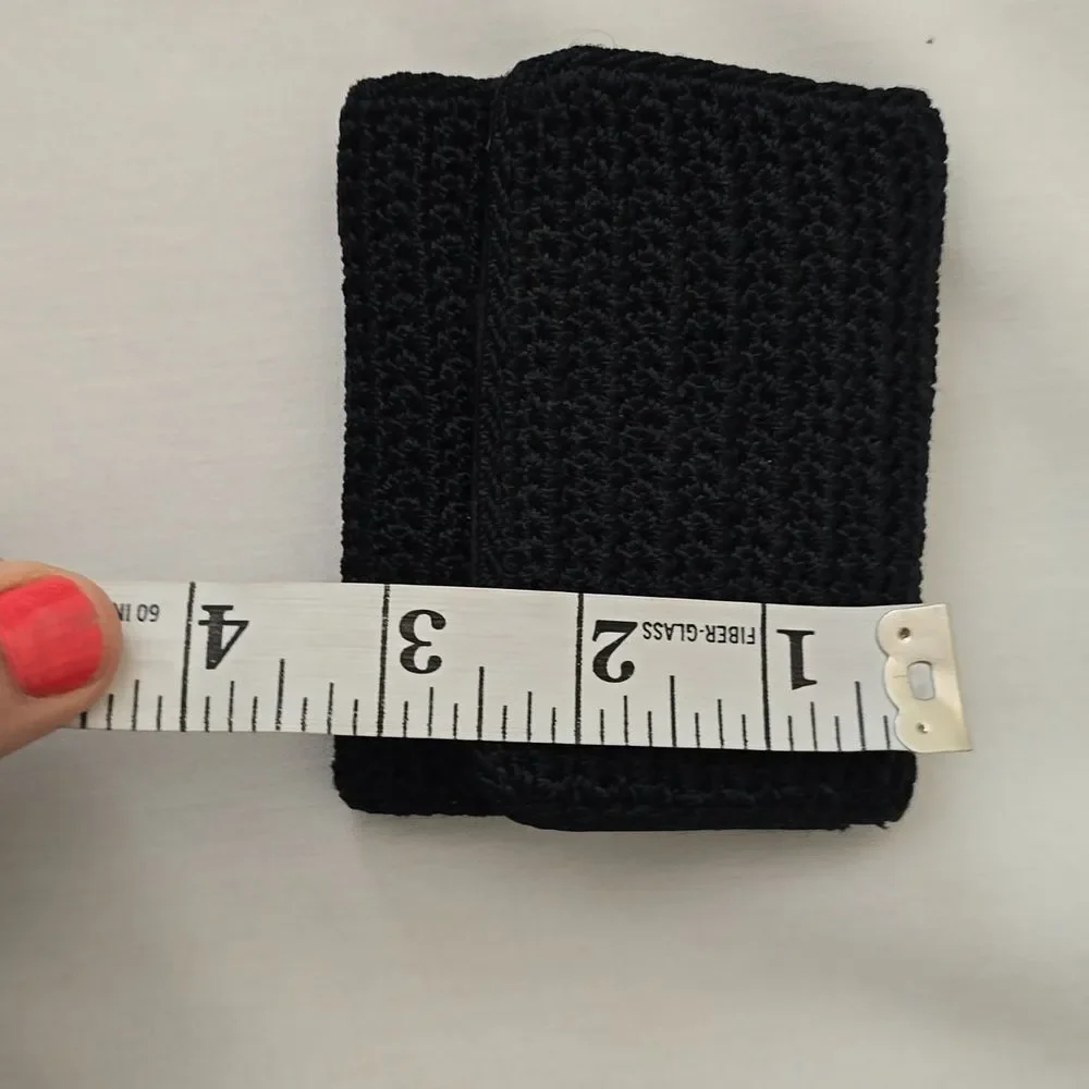 The Sak Black Knit‎ Details Wallet with Silver Button